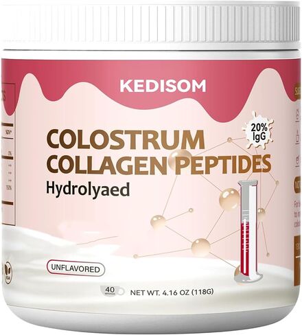 Bovine Colostrum for Humans, 60% High-IgG Colostrum Powder, 3000 mg Grass Fed Colostrum Bovine Powder for Gut Health & Immune Support - Easy to Mix Liposomal Colostrum Supplement, 50 Servings in Kuwait