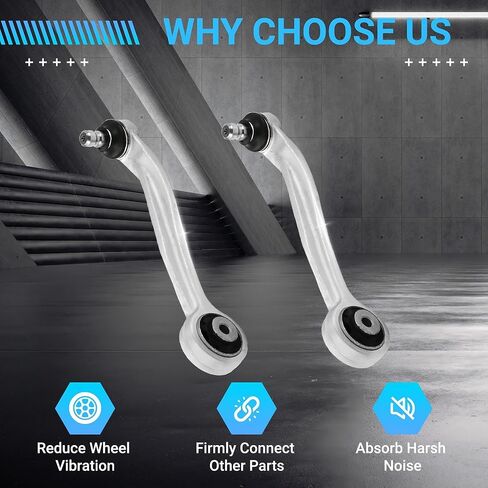 Suspension Front Control Arm Kit Compatible With 2004-2011 Audi A6 Saloon Avant Allroad Estate Front Upper & Lower Control Arm, Sway Bar Link Front, Front inner & Outer Tie Rod Ends in Kuwait