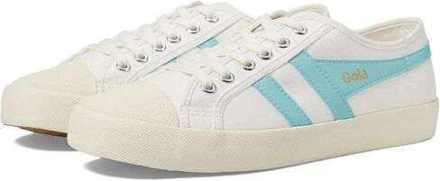 Gola Women's Coaster Sneaker, Off-White/Off-White/Gold, 8.5 in Saudi Arabia