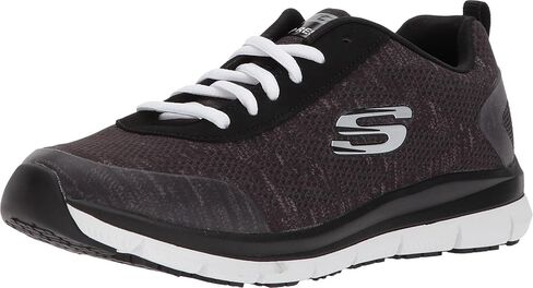 Skechers - Womens Comfort Flex Sr- Hc Pro Sr Shoe, Size: 12 M US, Color: Black/Multi in Saudi Arabia