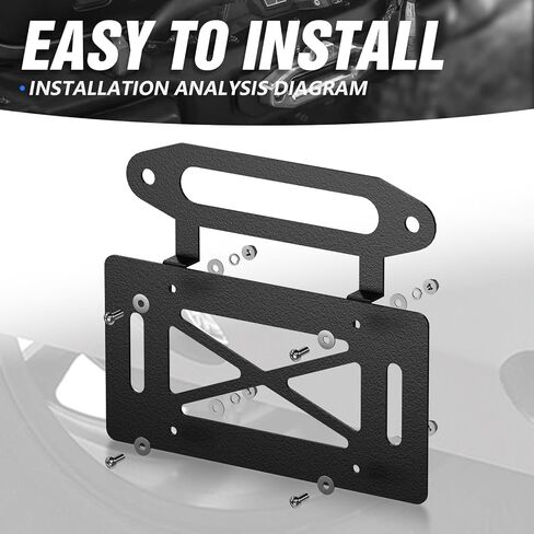 for Wrangler JK Spare Tire Delete License Plate Frame with Illuminate & Third Brake Light Compatible with 2007-2018 Jeep Wrangler JK JKU, Rear Wheel Mount Licence Bracket Holder Relocation in Saudi Arabia
