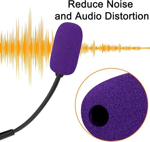 غطاء ميكروفون بديل من SOULWIT لسماعات الطيران Bose A20/A30، فلتر إسفنجي للميكروفون، 4 عبوات من غطاء إسفنجي للزجاج الأمامي - أسود in Saudi Arabia