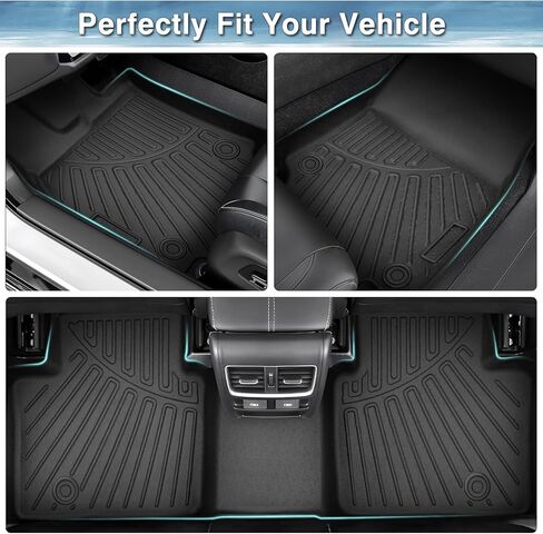 Mixsuper Custom Fit Floor Mats for Kia Sorento 7 Seats 2021-2025 All Weather Floor Liners Front and Rear Row Set Black in Kuwait
