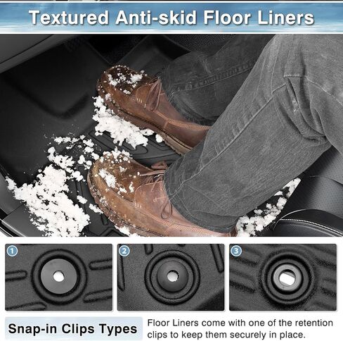 Mixsuper Custom Fit Floor Mats for Kia Sorento 7 Seats 2021-2025 All Weather Floor Liners Front and Rear Row Set Black in Kuwait