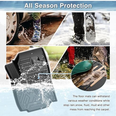 Mixsuper Custom Fit Floor Mats for Kia Sorento 7 Seats 2021-2025 All Weather Floor Liners Front and Rear Row Set Black in Kuwait