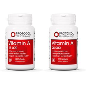 Protocol Vitamin A 25,000 IU - Eye, Retina, and Immune Health - 100 Softgels in Kuwait