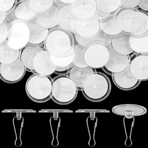 60 Pack Self-Adhesive Ceiling Hooks for Hanging,Damage-Free No-Drill Ceiling Discs, Removable Transparent Wall Hanger for Festival Wedding Birthday Party Christams Decorations in Kuwait