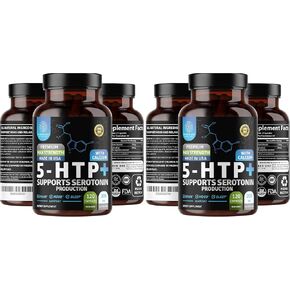 N1N Premium 5-HTP 200mg Plus Calcium, Made from Griffonia Seed Extract, Non GMO and Gluten Free, 120 Caps in Kuwait