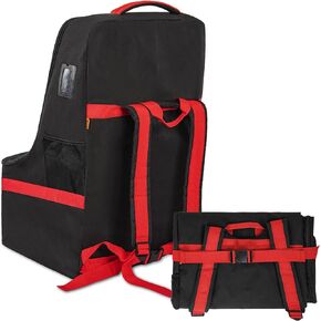 IBVIVIC Car Seat Bag with Foldable Cart,Padded Shoulder Strap Carseat Travel Bag,Universal Size Car Seats Backpack in Kuwait