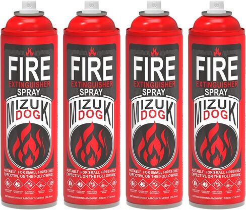 6-Pack Portable Fire Extinguisher for Home – Small ABCK Fire Extinguisher Spray with Mounting Bracket – Ideal for Vehicle, Kitchen, house– Prevents Reignition, 8-in-1 Extinguishing Solution in Kuwait