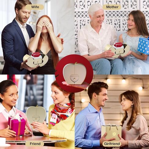 Preserved Red Real Rose Box with I Love You in 100 Languages Necklace,Gifts for Girlfriend/Women/Mom/Wife/Best Friend on Valentine's Day/Birthday/Christmas in Kuwait