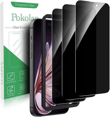 Pokolan [3-Pack] Screen Protector for iPhone SE 2020, iPhone 8, iPhone 7, iPhone 6S, iPhone 6 Tempered Glass, 9H Hardness, Easy to Install, Bubble Free in Saudi Arabia
