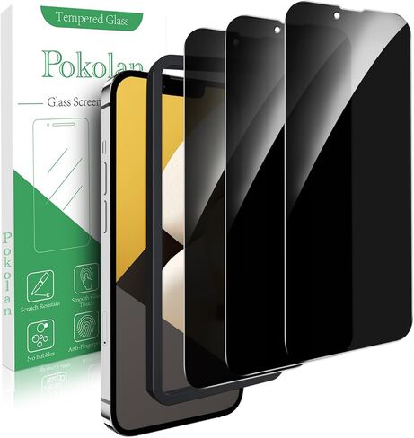Pokolan [3-Pack] Screen Protector for iPhone SE 2020, iPhone 8, iPhone 7, iPhone 6S, iPhone 6 Tempered Glass, 9H Hardness, Easy to Install, Bubble Free in Saudi Arabia
