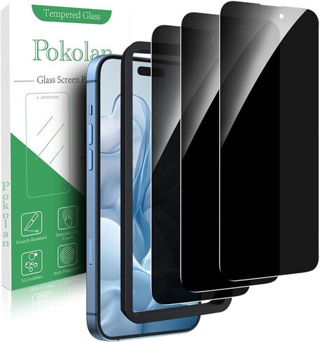 Pokolan [3-Pack] Screen Protector for iPhone SE 2020, iPhone 8, iPhone 7, iPhone 6S, iPhone 6 Tempered Glass, 9H Hardness, Easy to Install, Bubble Free in Saudi Arabia