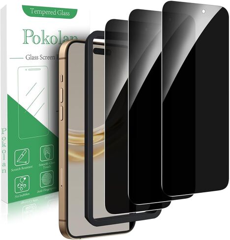 Pokolan [3-Pack] Screen Protector for iPhone SE 2020, iPhone 8, iPhone 7, iPhone 6S, iPhone 6 Tempered Glass, 9H Hardness, Easy to Install, Bubble Free in Saudi Arabia