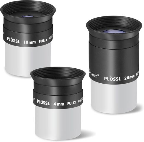Alstar 1.25-Inch 6mm 20mm 32mm Plossl Telescope Eyepiece Set - 4-Element Plossl Design - Threaded for Standard 1.25inch Astronomy Filters in Kuwait