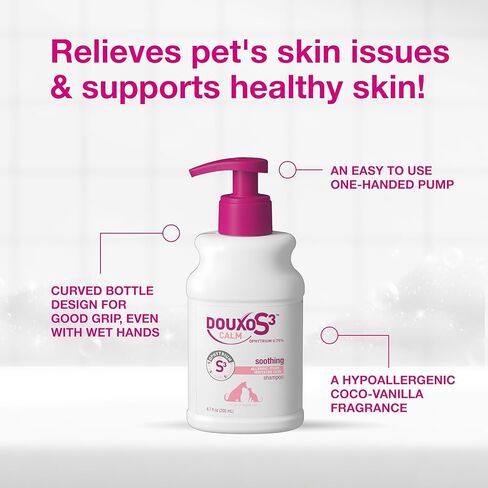 Douxo S3 Calm Shampoo 6.7 oz (200 mL) - For Dogs and Cats with Allergic, Itchy Skin in Kuwait
