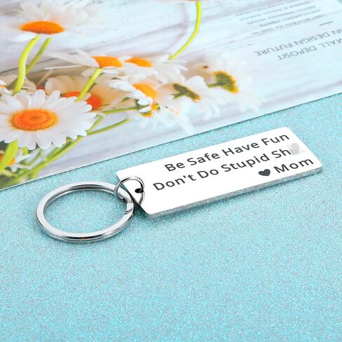 Valentines Day Gifts Basket for Kids Boys Girls Easter Basket Stuffers for Teens Boys Girls Don't Do Stupid Sht Keychain Teens Stocking Stuffers for Teens Kid Christmas Gifts Daughter Son from Mom Dad in Kuwait