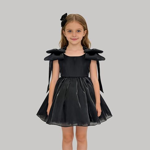 KLFFLGID Baby Girl Sequins Bowknot Butterfly Dress Infant Toddler Tutu Flower Girls Wedding Birthday Party Dresses in Kuwait