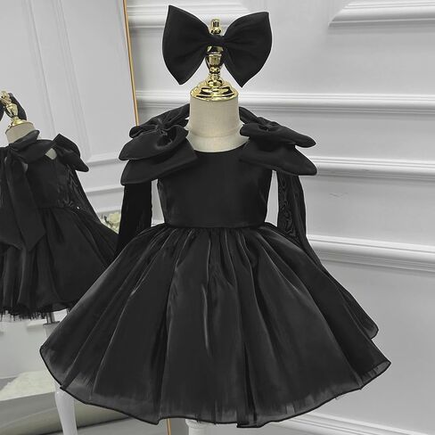 KLFFLGID Baby Girl Sequins Bowknot Butterfly Dress Infant Toddler Tutu Flower Girls Wedding Birthday Party Dresses in Kuwait