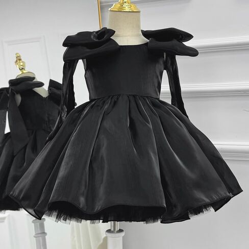 KLFFLGID Baby Girl Sequins Bowknot Butterfly Dress Infant Toddler Tutu Flower Girls Wedding Birthday Party Dresses in Kuwait