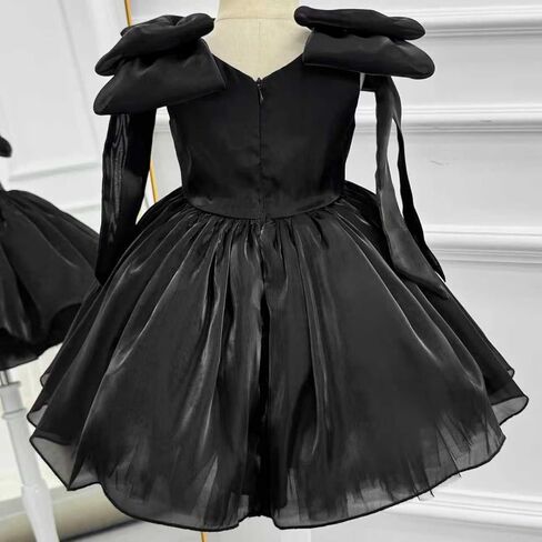 KLFFLGID Baby Girl Sequins Bowknot Butterfly Dress Infant Toddler Tutu Flower Girls Wedding Birthday Party Dresses in Kuwait