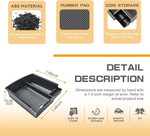 TACORBO Center Console Organizer Tray Compatible with Hyundai 2025 TUCSON Limited and TUCSON Hybrid Blue/SEL Convenience/N Line/Limited Accessories, 25 TUCSON Plug-in Hybrid Limited/SEL Armrest Insert in Kuwait