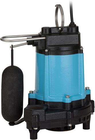 Little Giant 10EC-CIM 115-Volt, 1/2 HP, 4020 GPH Manual Cast Iron Sump/Effluent/Emergency Pump with Polypropylene base (no switch), 20-ft. cord, Blue, 510800 in Kuwait