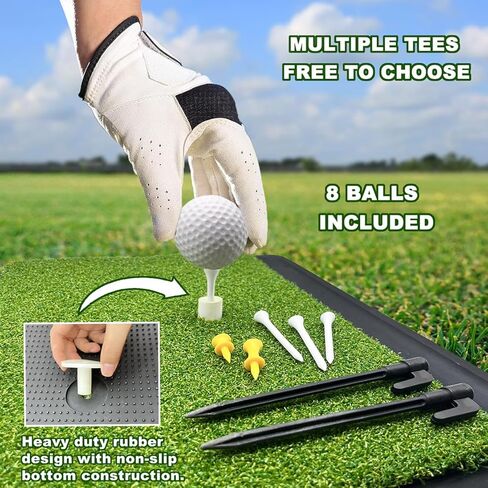 Golf Training Mat Impact Swing Hitting Practice Board w/Heavy Duty Rubber Base, Versatile Replaceable Surface, Outdoor/Indoor Training Aid for Swing Path Feedback in Saudi Arabia