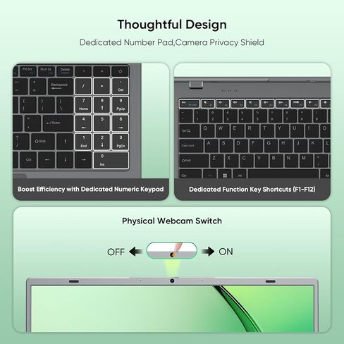 كمبيوتر محمول، كمبيوتر محمول بشاشة 15.6 بوصة، وذاكرة الوصول العشوائي (RAM) سعة 16 جيجابايت، وسعة 512 جيجابايت SSD in Kuwait