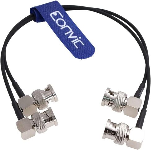 Eonvic Flexible HD SDI Cable Right Angle BNC Male for Blackmagic HyperDeck Shuttle and BMCC BMPC Hyperdeck Cameras RG174 50ohm 2pcs in Saudi Arabia