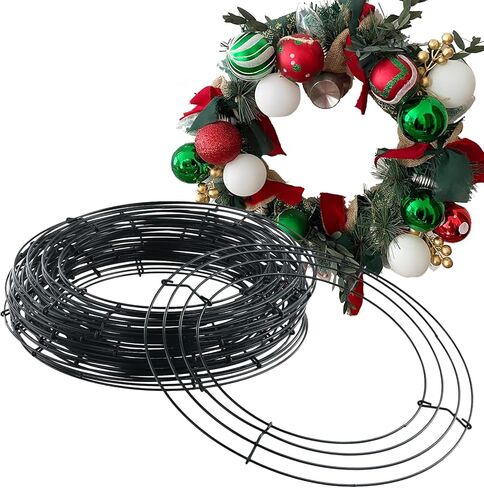 KINJOEK 15 Pack 12 Inch Wire Wreaths Frames, Wreath Forms Wreath Rings, Round Wire Frames for Wreaths, Christmas Decoration in Saudi Arabia