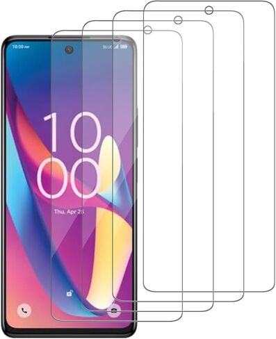 [4 Pack] Glass Screen Protector Compatible for TCL 30 V 5G [9H Hardness]-HD Screen Tempered Glass, Scratch Resistant, Easy Install - [Case Friendly][Bubble Free] 2.5D Edge[Impact Protection] in Saudi Arabia