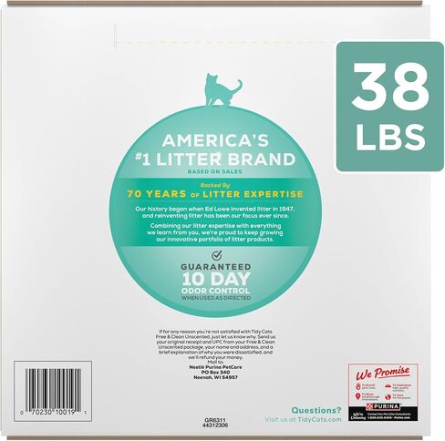 Purina Tidy Cats Free and Clean Unscented Clumping Cat Litter, 38 lb Box in Saudi Arabia