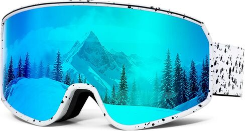 Ski Goggles OTG for Men Women, Anti-fog UV Protection Snowboard Goggles Skiing Snowmobile for Adult Youth in Kuwait