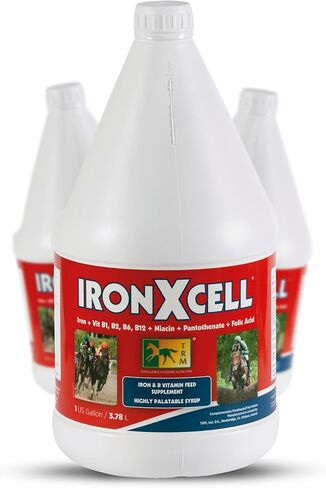 مكمل غذائي سائل للحصان من TRM IronXcell من أجل التمثيل الغذائي الصحي والأمعاء الخلفية | زيادة الطاقة والأداء - 126 أونصة سائلة/1 جالون أمريكي (3.78 لتر) - 126 أونصة سائلة (1 جالون أمريكي) in Kuwait
