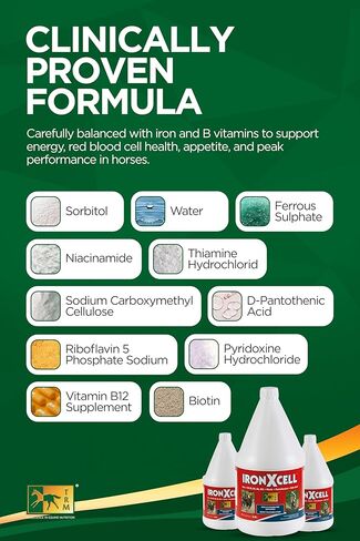 مكمل غذائي سائل للحصان من TRM IronXcell من أجل التمثيل الغذائي الصحي والأمعاء الخلفية | زيادة الطاقة والأداء - 126 أونصة سائلة/1 جالون أمريكي (3.78 لتر) - 126 أونصة سائلة (1 جالون أمريكي) in Kuwait