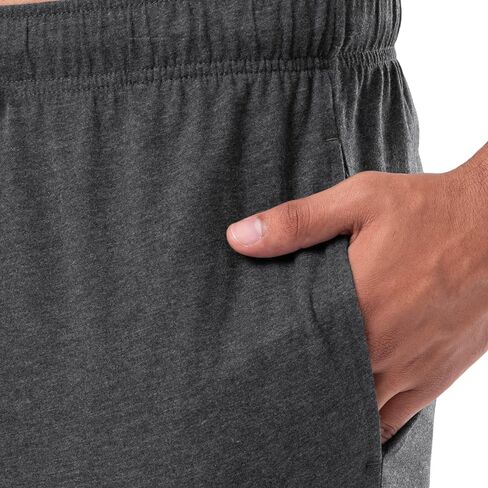 Fruit of the Loom Men's Extended Sizes Jersey Knit Sleep Pant (1 & 2 Packs) X-Large Black/Grey (2-Pack) in Saudi Arabia