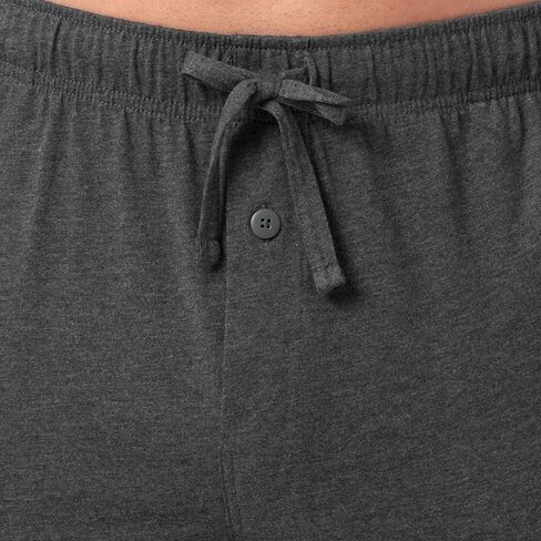 Fruit of the Loom Men's Extended Sizes Jersey Knit Sleep Pant (1 & 2 Packs) X-Large Black/Grey (2-Pack) in Saudi Arabia