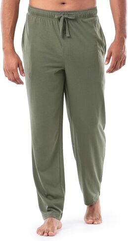 Fruit of the Loom Men's Extended Sizes Jersey Knit Sleep Pant (1 & 2 Packs) X-Large Black/Grey (2-Pack) in Saudi Arabia