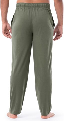 Fruit of the Loom Men's Extended Sizes Jersey Knit Sleep Pant (1 & 2 Packs) X-Large Black/Grey (2-Pack) in Saudi Arabia