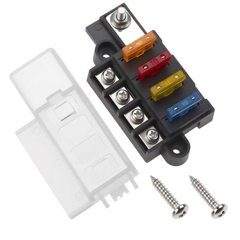 4-Way Blade Fuse Box with Cover 5045 ST Blade Fuse Block Compact 4 Circuit ATO Blade Fuse Box Block Holder for Car Boat in Saudi Arabia