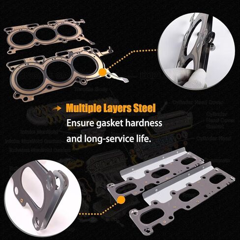 HGS4213 Cylinder Head Gasket Set for 2011-2019 Ford Explorer Edge Flex Taurus Police Interceptor Sedan 3.5L V6 N/A Valve Cover Gasket VS50814R in Kuwait