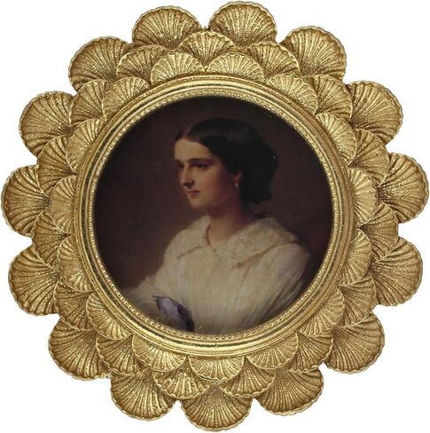 4x4 Antique Gold Round Picture Frame – Vintage Gold Frame with Glass Front – Art Deco Wall Hanging or Tabletop Photo Frame in Saudi Arabia