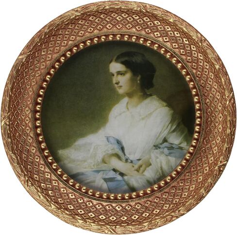 4x4 Antique Gold Round Picture Frame – Vintage Gold Frame with Glass Front – Art Deco Wall Hanging or Tabletop Photo Frame in Saudi Arabia