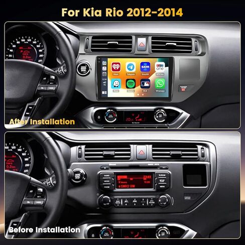 لكيا ريو 2012-2014 Dash Kit 【2 + 64 جيجابايت Android 13 】 ستيريو سيارة مع Carplay لاسلكي Android Auto، شاشة لمس 9 بوصات راديو GPS للملاحة WiFi Bluetooth SWC Mic كاميرا احتياطية in Saudi Arabia