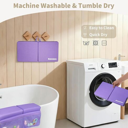 Bath Kneeler and Elbow Rest Pad,Bath Kneeler,Baby Bath Mat,Kneeling Pad,Bath Toy Organizer for Tub,Kneeling Pad for Bathing Baby,Relieve Your Knees and Elbows,Quick Dry,Non-Slip in Kuwait