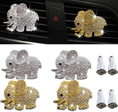 TZnyly Tznyly Car Decor Fresheners For Women Bling Accessories Air Outlet Decoration Aromatherapy Vent Clip Charm freshener Set of 2 bows in Saudi Arabia