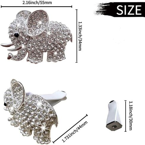 TZnyly Tznyly Car Decor Fresheners For Women Bling Accessories Air Outlet Decoration Aromatherapy Vent Clip Charm freshener Set of 2 bows in Saudi Arabia