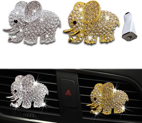 TZnyly Tznyly Car Decor Fresheners For Women Bling Accessories Air Outlet Decoration Aromatherapy Vent Clip Charm freshener Set of 2 bows in Saudi Arabia